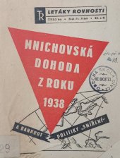 kniha Mnichovská dohoda z roku 1938 a bankrot politiky "smíření", Rovnost 1945