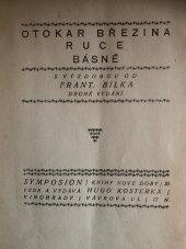 kniha Ruce básně, Hugo Kosterka 1908