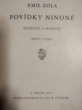 kniha Povídky Ninoně = (Contes a Ninon), Jos. R. Vilímek 