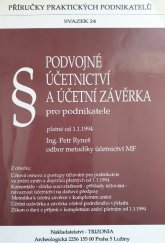 kniha Podvojné účetnictví a učetní závěrka platné od 1.1.1994 pro podnikatele, Trizonia 1994