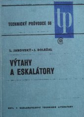 kniha Výtahy a eskalátory, SNTL 1980