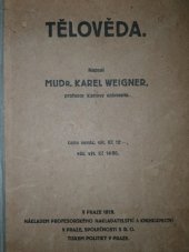 kniha Tělověda, Profesorské nakladatelství a knihkupectví 1928