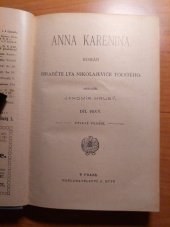 kniha Anna Karenina díl I. Rom. Svazek 4, Ruská knihovna IV., J. Otto 1905