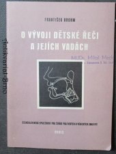 kniha O vývoji dětské řeči a jejích vadách, Orbis 1956