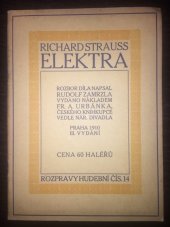 kniha Richard Strauss, Elektra rozbor díla, Fr. A. Urbánek 1910