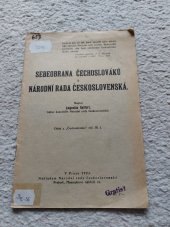 kniha Sebeobrana Čechoslováků a Národní rada československá, Národní rada československá 1923