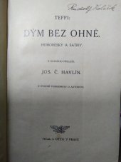 kniha Dým bez ohně humoresky a satiry, J. Otto 1915