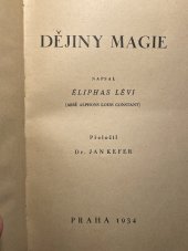 kniha Dějiny magie, Universalia 1934