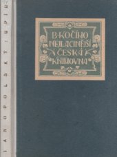 kniha Upír a jiné prósy, B. Kočí 1926