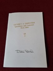 kniha Otázky a odpovědi (Questions and Answers) 30.8. 1964, BKS 2001