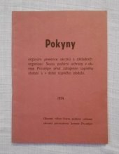 kniha Pokyny orgánům SPO pro dobu topného období Pokyny orgánům prevence okrsků a základních organizací Svazu požární ochrany v okrese Prostějov před zahájením topného období a v době topného období, neuveden 1974