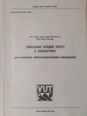 kniha Základní učební texty z angličtiny pro studenty elektrotechnického inženýrství určeno pro posl. VUT, VUT 1985