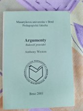 kniha Argumenty rukověť pravidel, Masarykova univerzita, Pedagogická fakulta 2001