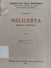 kniha Melicerta Heroická pastorála, Česká akademie věd a umění 1926