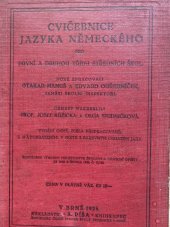 kniha Cvičebnice jazyka německého pro první, druhou a třetí třídu měšťanských škol chlapeckých a dívčích, A. Píša 1928