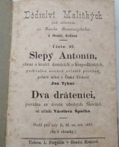 kniha Slepý Antonín Obr. z kruhů domácích a hopspodářských, ..., Dědictví maličkých 1883