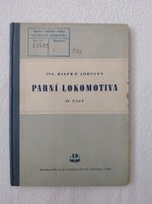 kniha Parní lokomotiva 4. část, Dopravní nakladatelství 1955