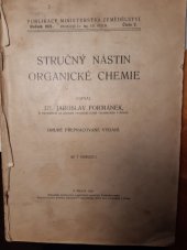 kniha Stručný nástin organické chemie, Ministerstvo zemědělství 1921