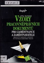 kniha Vzory pracovněprávních dokumentů, Sagit 1994