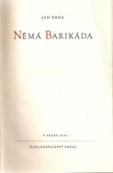 kniha Němá barikáda, Práce 1950