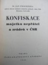 Konfiskace majetku nepřátel a zrádců v ČSR