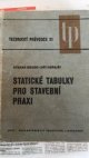 Statistické tabulky pro stavební praxi