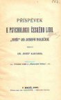 Příspěvek k psychologii českého lidu