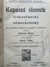 Kapesní slovník českoněmecký a německočeský