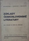 Základy československé literatury.