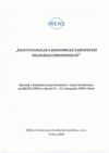 Institucionální a ekonomické zabezpečení regenerací brownfieldů