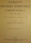 Poselství republiky dubrovnické k císařovně Kateřině II. v l. 1771-1775