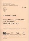 Integral calculus for functions of a single variable