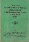 Úřední podrobný pořad 8. sletu všesokolského v Praze 1926