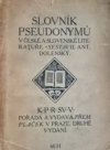 Slovník pseudonymů v české a slovenské literatuře