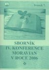 Sborník IV. konference Moravian v roce 2006