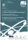 Conference project proceedings "Institut experimentálních technologií 2"