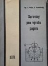 Suroviny pro výrobu papíru pro 2. ročník středních odborných učilišť