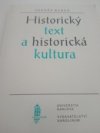 Historický text a historická kultura