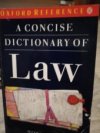A Concise Dictionary of Law