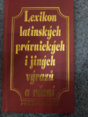 Lexikon latinských právnických i jiných výrazů a rčení