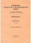Knihopis českých a slovenských tisků od doby nejstarší až do konce XVIII. století