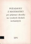 Požadavky z matematiky pro přijímací zkoušky na vysokých školách technických