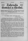 Zahrada domácí a školní 1915-1919