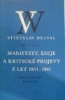 Manifesty, eseje a kritické projevy z let 1931-1941