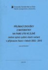 Přijímací zkoušky z matematiky na FaME UTB ve Zlíně