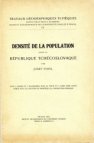 Densité de la population dans la république Tchécoslovaque