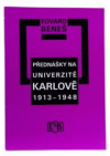 Přednášky na Univerzitě Karlově 1913-1948