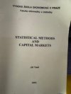 Statistical methods and capital markets