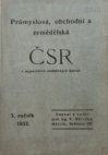 Průmyslová, obchodní a zemědělská ČSR v nejnovějších statistických datech