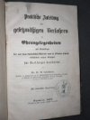 Praktické Anleitung zum gesetzmässigen Verfahren in Ehegelegenheiten